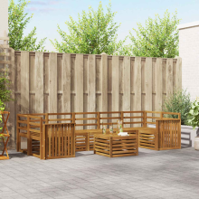vidaXL Outdoor-Sofagarnitur 8 stk. Natur Massivholz Akazie