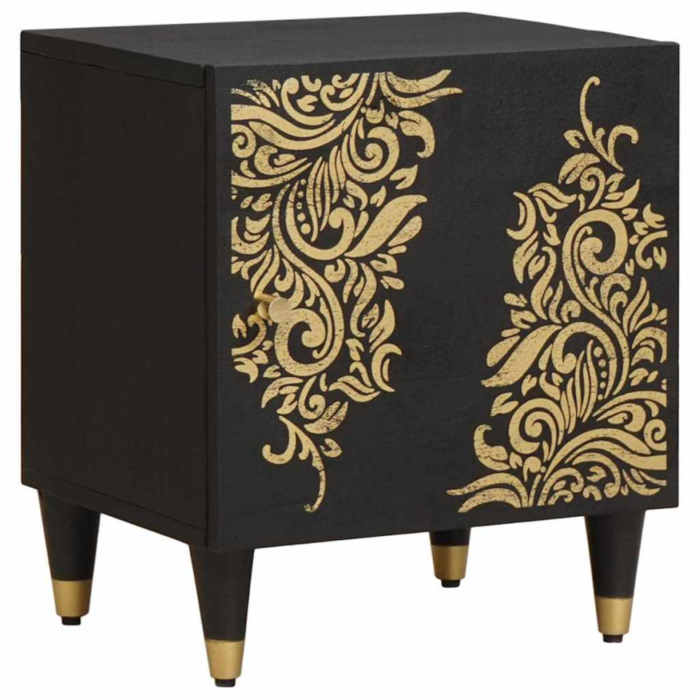 Vidaxl Bedside Cabinet With Door Black 40 X 33 X 46 Cm