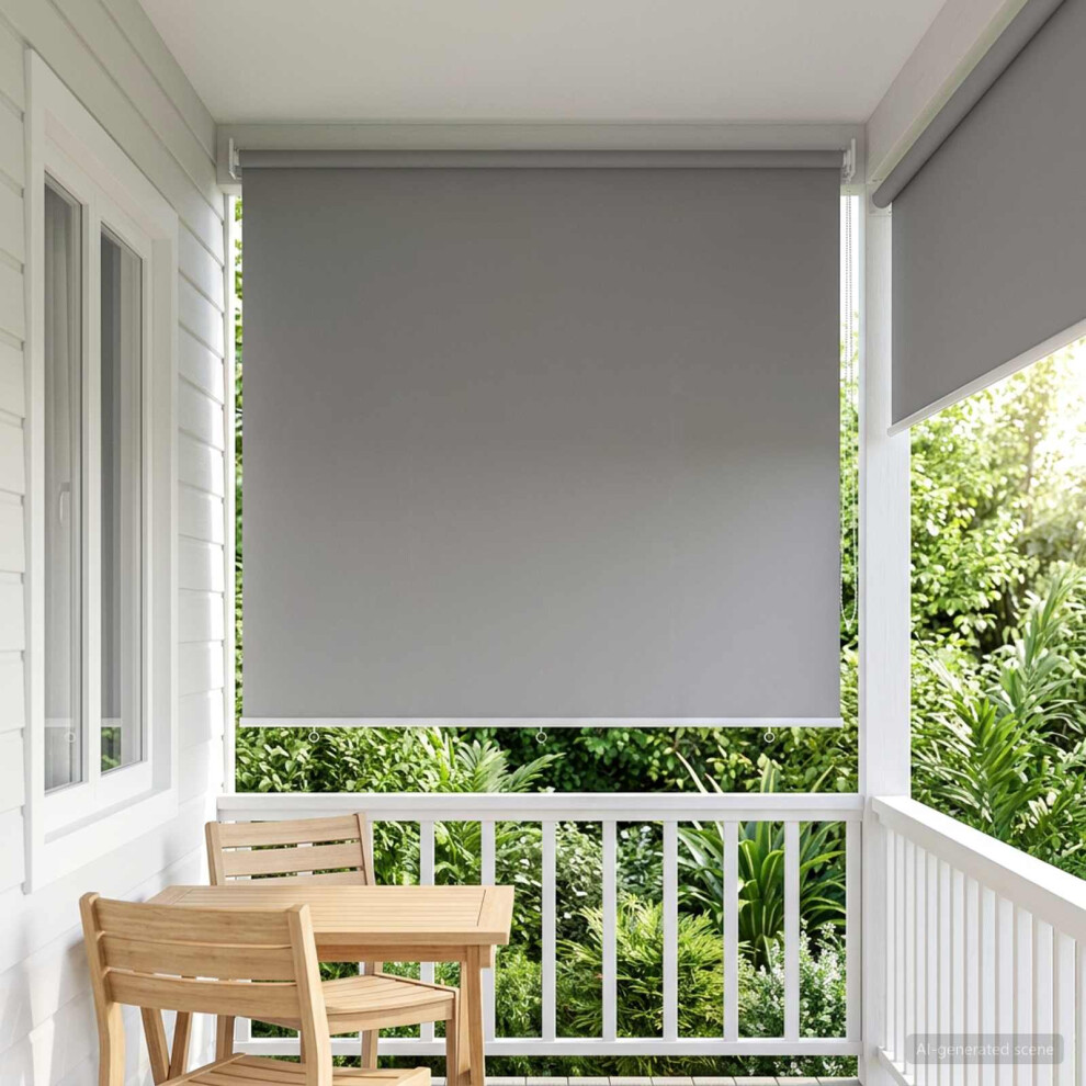 Vidaxl Outdoor Roller Blind Uv Protection 160 X 230 Cm Light/Grey