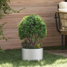 vidaXL Planter Ring Silver 30 x 30 x 20 cm Galvanised Steel