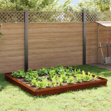 vidaXL Schneckenzauns 12 stk. 100 x 3,5 x 25 cm Wetterfeststahl Rostig