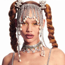 (Type 3, gold) Stonefans Gorgeous Long Tassel Headpiece Rhinestone Hair Chain Headband Bling Bridal Hat Women Crystal Hollow Head Chain JewelryZZ50