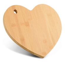 Heart shaped bamboo cutting board valentine's day charcuterie cheese & bread serving tray 12.01x9.84x0.59 inch 25-26s