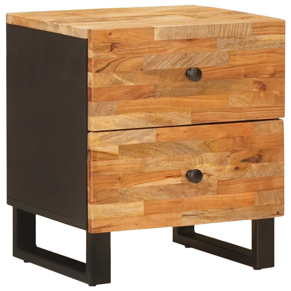 Vidaxl Bedside Cabinet 40 X 33 X 46 Cm Solid Mango Wood Brown