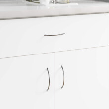 vidaXL Griff 2 stk. Silber 107 x 3,6 x 23 mm Edelstahl