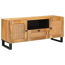 vidaXL TV Cabinet with Drawer Brown 105 x 33 x 46 cm Solid Mango Wood