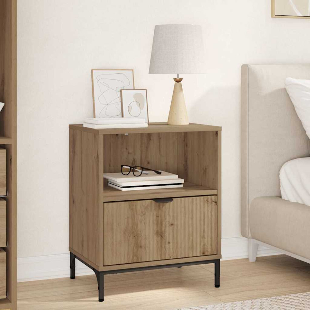 Vidaxl Bedside Cabinet Artisan Oak 49 X 36 X 61 Cm Engineered Wood