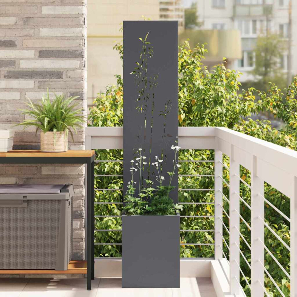 Vidaxl Garden Privacy Screen Anthracite 32 X 140 Cm Cold-Rolled Steel