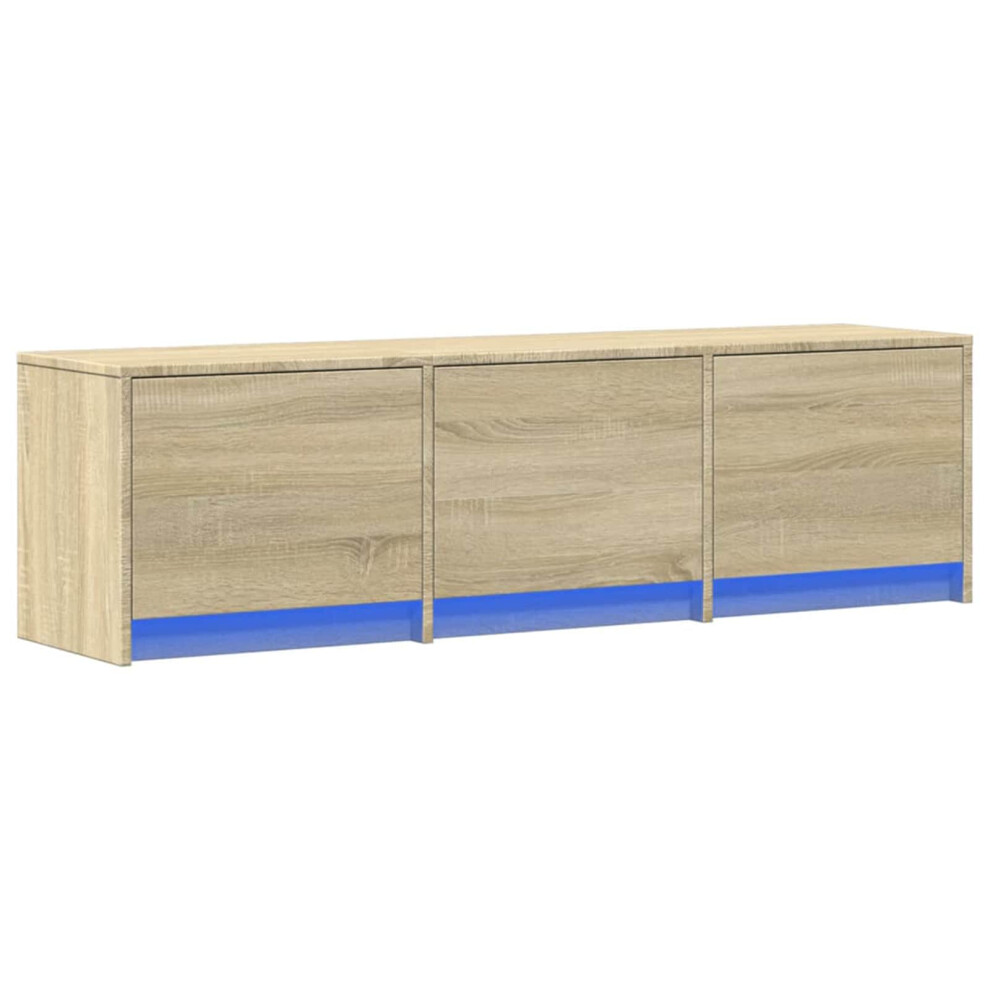 Vidaxl Tv Cabinet With Led Sonoma 140 X 34 X 40 Cm Engineered Wood