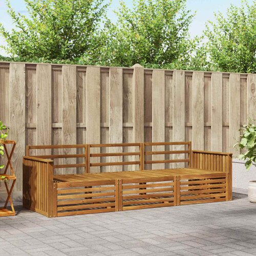 VidaXL vidaXL Outdoor Sofa Set 3 pcs Natural Solid Acacia Wood