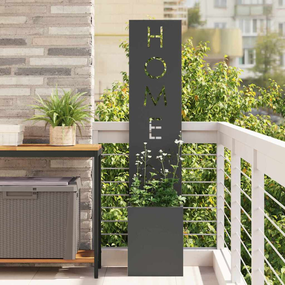Vidaxl Garden Privacy Screen Black 32 X 32 X 150 Cm Cold-Rolled Steel