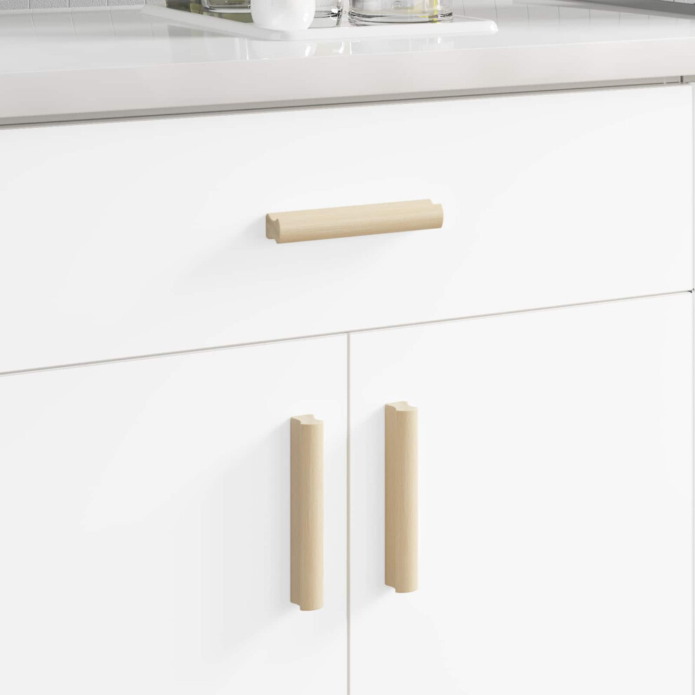 Vidaxl Straight Handle Natural Wood Color Cabinet Hardware Furniture Handles - Image 2