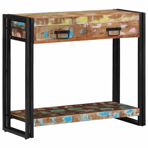 VidaXL vidaXL Console Table Multicolour 90 x 33 x 75 cm Solid Reclaim Wood