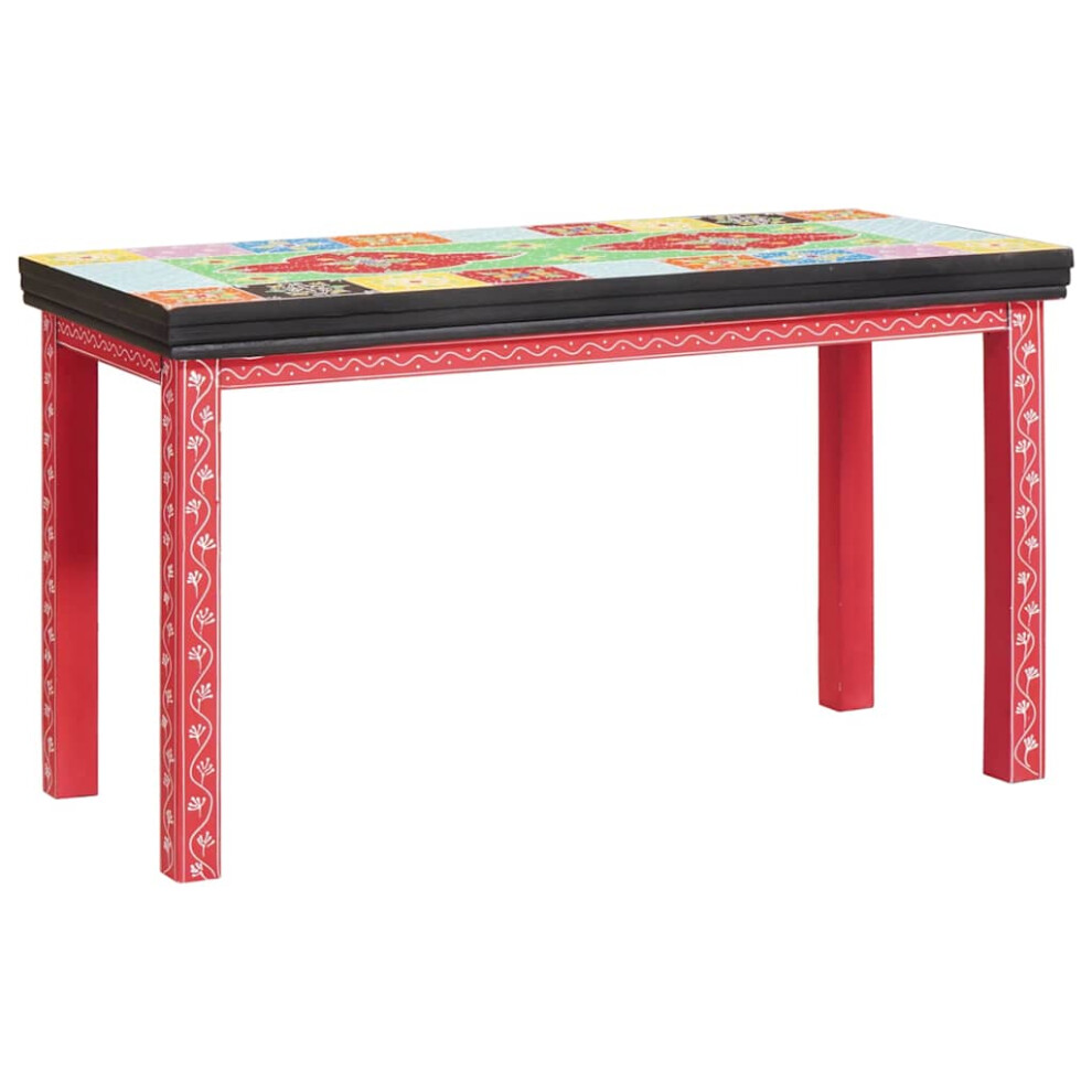 VIDAXL 2 Piece End Table Set Solid Mango Wood Bohemian Style 90 x 40 x 50 cm - Image 2