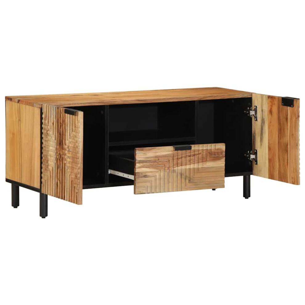 Vidaxl Tv Units Solid Acacia Wood 105 X 33.5 X 46 Cm Engineered Wood