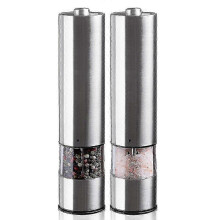 2pcs Electric Salt And Pepper Grinder Set - Battery Operated Stainless Steel Mill with Light 25-26s