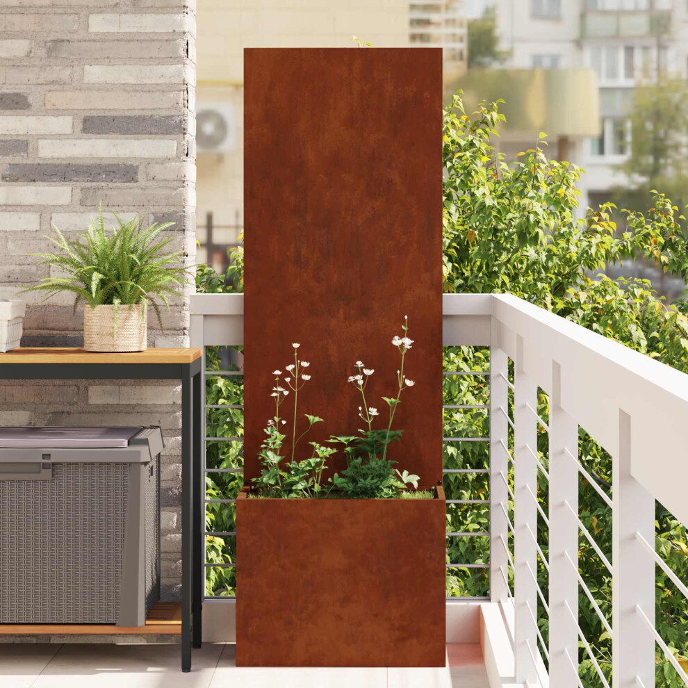Vidaxl Garden Privacy Screen Rusty 50 X 32 X 150 Cm Weathering Steel