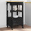 VidaXL vidaXL Kitchen Trolley MONZA Black 48 x 40 x 88.5 cm Solid Pine Wood 3