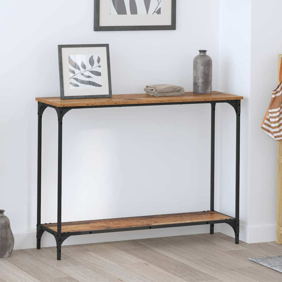 Vidaxl Console Table Old Wood 101 X 30.5 X 75 Cm Engineered Wood