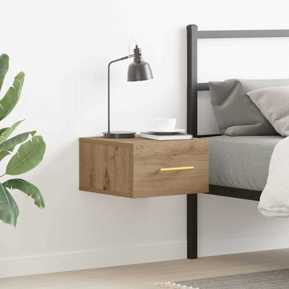 Vidaxl Bedside Cabinet Artisan Oak 35 X 35 X 20 Cm Engineered Wood