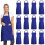 (Blue) Evago 12 Pack Plain Bib Aprons With 2 Pockets - Black Unisex Commercial Apron Bulk B 1