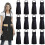 (Black) Evago 12 Pack Plain Bib Aprons With 2 Pockets - Black Unisex Commercial Apron Bulk B 1
