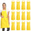 (Yellow) Evago 12 Pack Plain Bib Aprons With 2 Pockets - Black Unisex Commercial Apron Bulk B 1