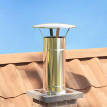 vidaXL Chimney Extension Silver 35 x 35 x 65 cm Stainless Steel