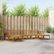 vidaXL Outdoor Sofa Set 6 pcs Natural Solid Acacia Wood