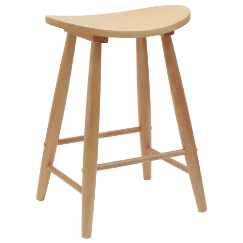VidaXL vidaXL Dining Chairs 2 pcs Natural 46 x 37 x 63 cm Solid Rubber Wood 2