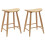 VidaXL vidaXL Dining Chairs 2 pcs Natural 46 x 37 x 63 cm Solid Rubber Wood 2