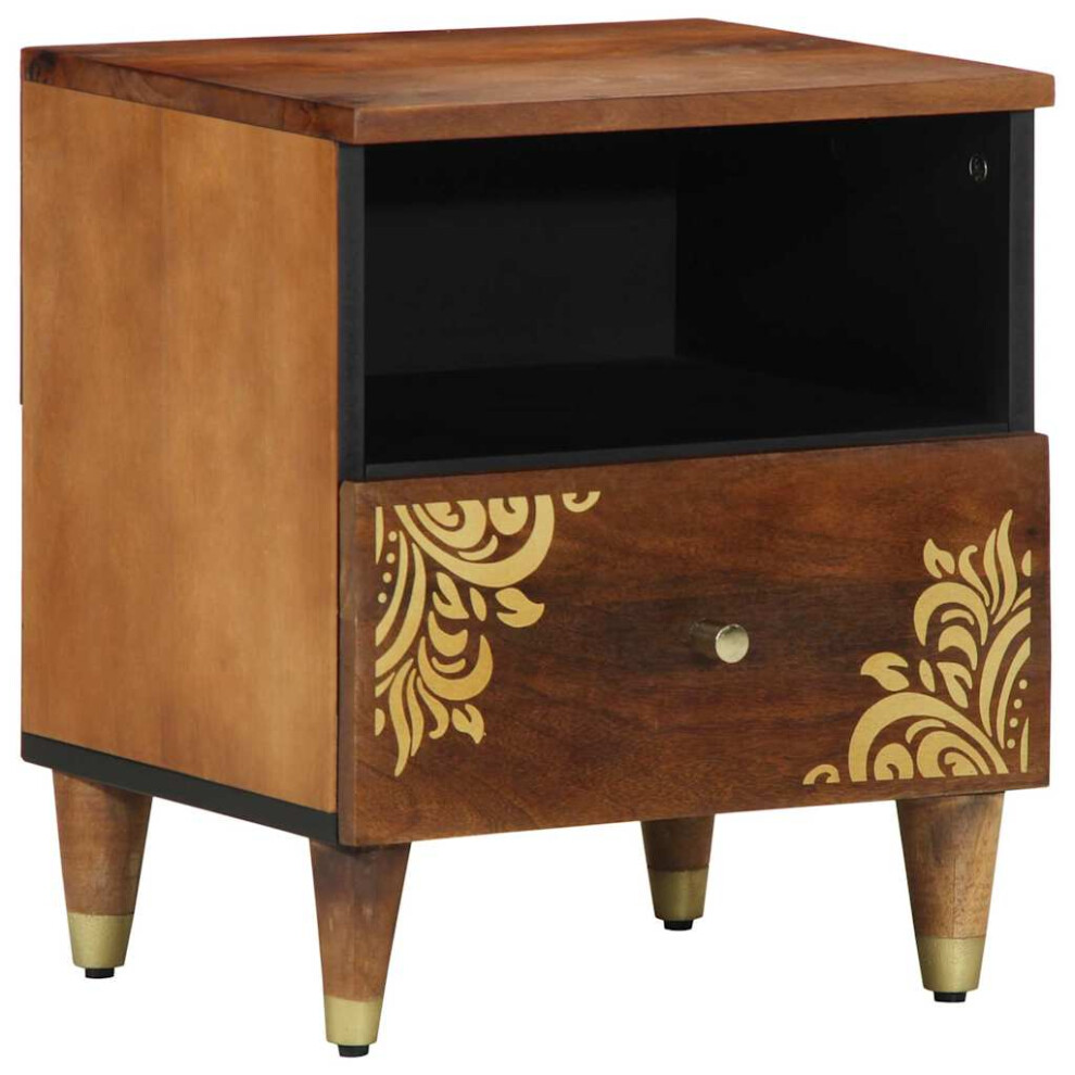 Vidaxl Bedside Cabinet Honey 40 X 33 X 46 Cm Solid Mango Wood Brown