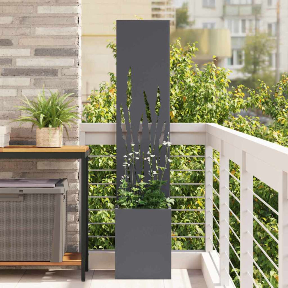 Vidaxl Garden Privacy Screen Anthracite 32 X 140 Cm Cold-Rolled Steel