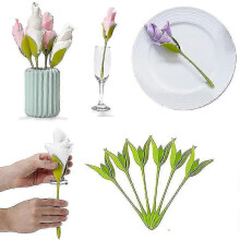 20 Pcs Napkin Holder Made Of Plastic Napkin Holder Flower for Tables