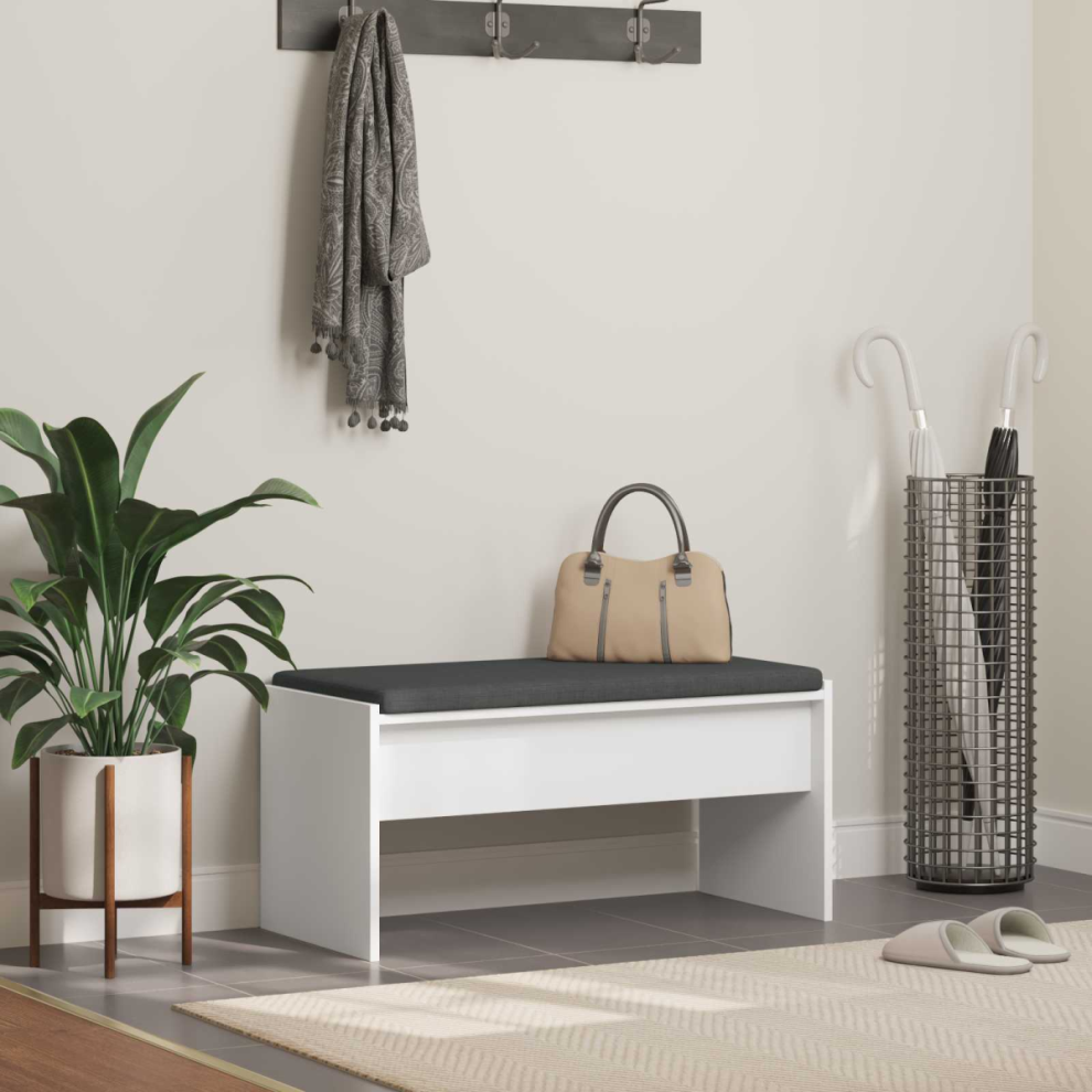 Vidaxl Hall Bench With Cushion 83 X 38 X 40 Cm White