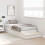 VidaXL vidaXL Storage Bed Frame with Drawer White 90 cm Engineered Wood 5