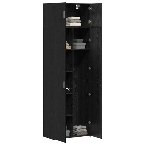 VidaXL vidaXL Storage Cabinet 3 pcs Black Oak 2