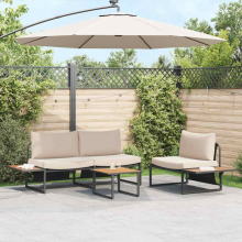 vidaXL Coffee Table Black and Brown 55 x 55 x 35 cm