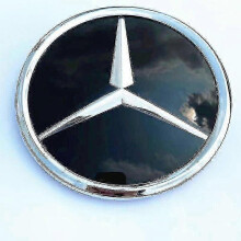 (11-15E, Silvery) For Mercedes Benz New C-class E-class Gle Gls Gla Cla Mlgl Glc Retrofit Mirror Face Emblem Front Face 3d Large Emblem