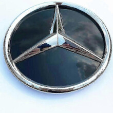 (20GLC-E-S, Silvery) For Mercedes Benz New C-class E-class Gle Gls Gla Cla Mlgl Glc Retrofit Mirror Face Emblem Front Face 3d Large Emblem