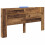 VidaXL vidaXL Storage Headboard with LED Old Wood Engineered Wood 2