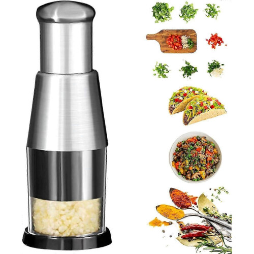 Manual Pressed Chopper, Garlic Press Parsley Chopper Onion Chopper Dicer, Mini