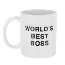 350ml Ceramic Mug Dunder Mifflin Worlds Best Boss Water Cup Personality Office Coffee Cup (White) New Arrival