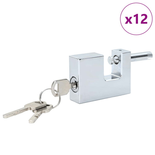 VidaXL vidaXL Padlock 12 pcs Silver Steel 2
