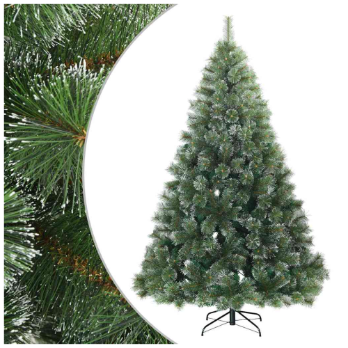VidaXL vidaXL Artificial Hinged Christmas Tree Snow Flocked Green 180 cm 1