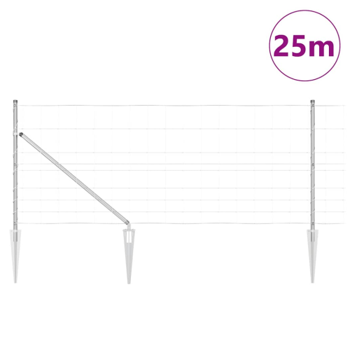 VidaXL vidaXL Fence Post Galvanized 25 x 1 m Steel 2