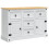 VidaXL vidaXL Storage Chests Corona White 112 x 40 x 75 cm Solid Pine Wood 2