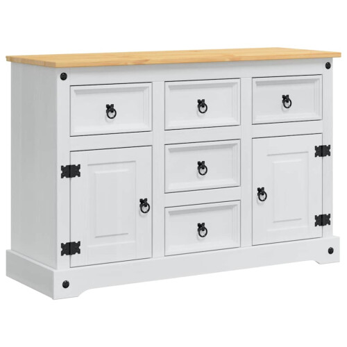 VidaXL vidaXL Storage Chests Corona White 112 x 40 x 75 cm Solid Pine Wood 1