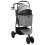 VidaXL vidaXL Folding Pet Stroller Adjustable Grey 78 x 54 x 101 cm Polyester 3