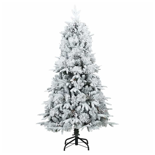 VidaXL vidaXL Artificial Hinged Christmas Tree Snow Flocked White 120 cm 2